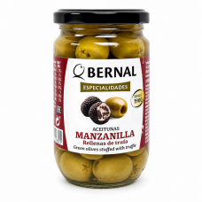 Оливки Bernal Manzanilla зелені фаршировані пастою з трюфеля 300 г