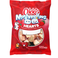 Маршмеллоу Okki Marshmallows Rolls зі смаком полуниці 140 г/24