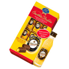 Цукерки шоколадні Verpoorten Eierlikor Pralines з лікером 120 г+пляшка лікеру 40мл/18