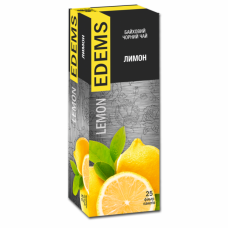 Чай чорний Edems Лимон 25 пакетиків