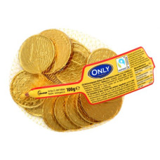 Цукерки шоколадні Only Монети (в сітці) 100 г