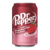 Напій газований Dr. Pepper полуниця із вершками з/б 355 мл/12