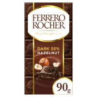 Шоколад Ferrero Rocher чорний 55% cacao з лісовим горіхом 90 г/8