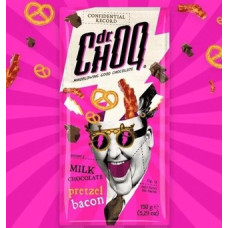 Шоколад Dr Choq молочний з беконом та кренделями 150 г/12
