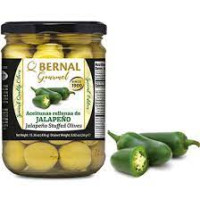 Оливки Bernal Gourmet Manzanilla зелені фаршировані халапеньо 436 г/12