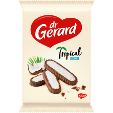 Печиво Dr.Gerard Tropical Coconut з вершковою начинкою какао та кокосова стружка 300 г
