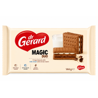 Печиво Dr.Gerard Magic Duo з вершковою начинкою та шоколадною начинкою 144 г