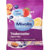 Льодяники Mivolis без цукру йогурт мікс (декстроза) 75 г