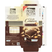 Шоколад Moser Roth чорний з цільним мигдалем 125 г