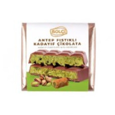 Шоколад Bolci Дубайський молочний з фісташкаю та кадаїфі 90 г
