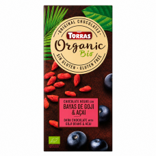 Шоколад Torras Organic чорний з ягодами годжі і асаї 100 г