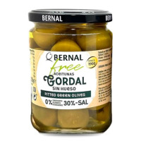 Оливки Bernal Gourmet Гіганти без кісточки пікантні 436 г/12