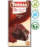 Шоколад Torras черный без сахара 75 г/48