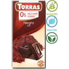 Шоколад Torras черный без сахара 75 г/48