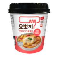 Токпоккі Yopokki Халяль з гострим рожевим соусом у стакані 120 г