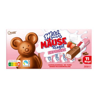 Батончики шоколадні Choceur Milch Mause з полуничним кремом 300 г/20