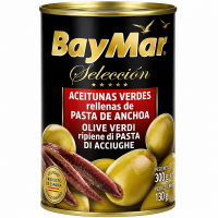 Оливки Bay Mar зелені  фаршировані анчоусами 300 г