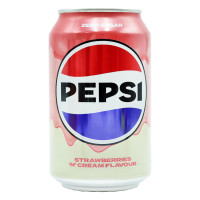 Напиток газированный Pepsi клубника со сливками без сахара 330 мл/24