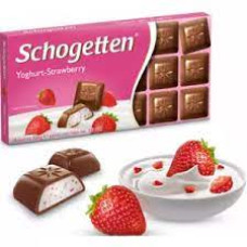 Шоколад Schogetten молочний Yoghurt-Strawberry 100 г/15
