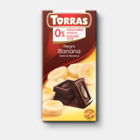 Шоколад Torras черный без сахара банан 75 г/40