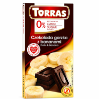 Шоколад Torras чорний без цукру банан 75 г