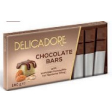 Шоколад Delicadore з начинкою зі смаком марципану та фісташок 100 г