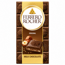 Шоколад Ferrero Rocher молочний з лісовим горіхом 90 г