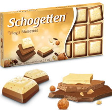 Шоколад Schogetten молочно-білий Trilogia 100 г/15