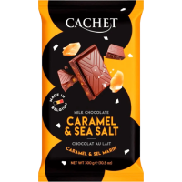 Шоколад Cachet молочний 32% cacao карамель та сіль 300 г