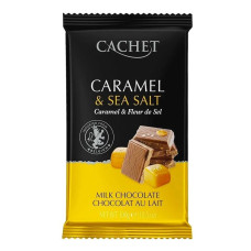 Шоколад Cachet молочный 32% карамель и соль 300 г/12
