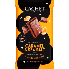 Шоколад Cachet молочний 32% cacao карамель та сіль 300 г