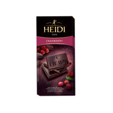 Шоколад Heidi черный с клюквой 80 г/20