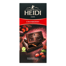 Шоколад Heidi чорний з журавлиною 80 г