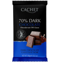 Шоколад Cachet черный 70% cacao 300 г/12