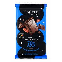 Шоколад Cachet черный 70% cacao 300 г/12