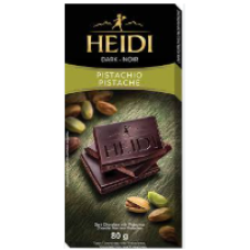 Шоколад Heidi чорний з фісташками 80 г/20
