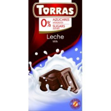 Шоколад Torras молочный без сахара 75 г/48