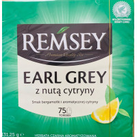 Чай чорний Remsey Earl Grey з цедрою лимона 75 пак 131,25 г