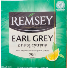 Чай черный Remsey Earl Grey с цедрой лимона 75 пак 131,25 г