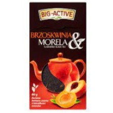 Чай чорний листовий Big Active з абрикосом і персиком 100 г/12