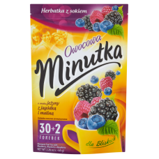 Чай фруктовий Minutka з ожиною, чорницею та малиною 32 пак 64 г/10