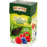 Чай зелений листовий Big Active Zielona малина 100 г/12